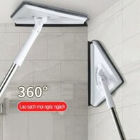 Cây lau trần nhà Thiện Khôi chổi lau tường đa năng xoay 360 độ hình tam giác, cán dài thép không gỉ