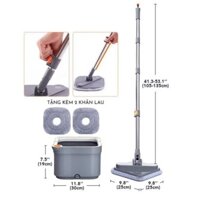 cây lau tự vắt tách nước bẩn (1 chậu+1 cây lau +2 miếng lau sàn) hcm