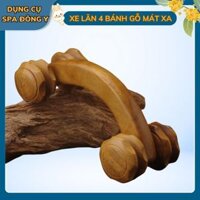 Cây Massage Lưng 4 Bánh Nhỏ Cầm Tay Tiện Dụng Gỗ Thơm Tự Nhiên