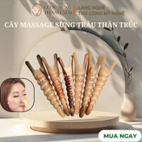 Cây massage sừng thân trúc kích thích tuyến nước mắt, mũi, da mặt, điểm huyệt làm dịu mắt mệt mỏi