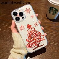 Cây may mắn Thích hợp cho Apple 16 Vỏ điện thoại iphone15 Năm mới 14plus Trong suốt 13PROMAX Bộ 12mini Năm mới 11 Thu Đông Nữ Phong cách mới Pháo hoa XSMAX 8 Lễ hội Phong cách Trung Quốc XR Mềm mại