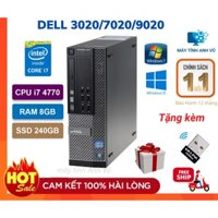 Cây Máy Tính Cũ Máy Bộ Văn Phòng Giá Rẻ - Dell Optiplex 3020/7020/9020 ( I7 4770/8G/SSD240G ) - Bảo Hành 12 Tháng
