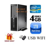 Cây máy tính để bàn HP 6200 Pro Sff (CPU i7 2600 Ram 8GB SSD 120GB DVD) + Tặng USB Wifi - Hàng Nhập Khẩu