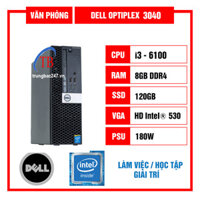 Cây Máy tính Dell Optiplex 3040 SFF intel core i3 6100, Ram 8GB dùng cho văn phòng