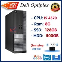 Cây Máy Tính Đồng Bộ - Bộ Máy Tính Để Bàn Dell Optiplex 3020 MT Core I5 4570/Ram 8G/SSD 128GB/HDD 500GB - BH 12T