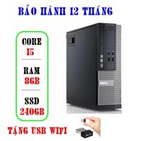 Cây máy tính đồng bộ DELL CPU Core i5 | i3, Ram 8GB, Ổ cứng SSD 240GB, Tặng usb Wifi