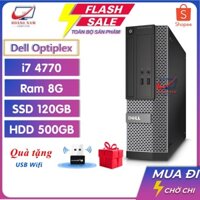 Cây Máy Tính Đồng Bộ ⚡️Freeship⚡️ Máy Bộ Dell i7 - Dell Optiplex i7 4770 (Ram 8G/SSD 120/HDD 500GB) - Hàng Chính Hãng