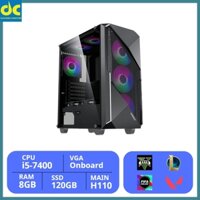 Cây Máy Tính Main H110, CPU Core i5-7400, Ram 8GB, Vỏ Gaming