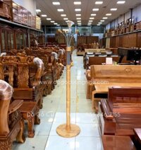 Cây móc áo đứng gỗ 25 - màu tự nhiên