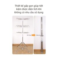 Cây Móc Phơi Đồ Treo Đồ Cho Em Bé Trẻ Em Đa Năng Gấp Gọn Thông Minh 30 kẹp - Sào Phơi Tròn Umoo