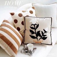 Cây Nâu Kem Yến Mạch Ánh Sáng Sang Trọng Phòng Khách Sofa Trang Trí Gối Retro Gối Trường Hợp Cao Cấp Đầu Giường Đệm