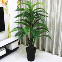Cây nhân tạo Areca Palm, cây mô phỏng, chậu lớn cho phòng khách, cây cảnh giả, hoa nhựa trang trí, cây xanh mô phỏng
