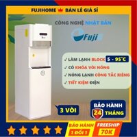 Cây nước nóng lạnh block 3 vòi bình âm cao cấp Fujie WD6500C, bình lọc máy lọc nước nóng lạnh mini công nghệ Nhật Bản