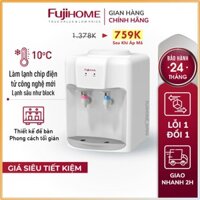 Cây nước nóng lạnh để bàn Nhập Khẩu Fujihome WD5510E, bình lọc máy lọc nước nóng lạnh mini uống dispenser water