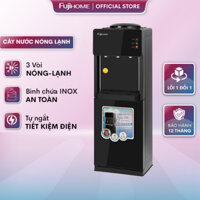 Cây nước nóng lạnh nhập khẩu FUJIHOME WD61E, máy uống nước nóng lạnh mini 3 vòi tiết kiệm điện chính hãng