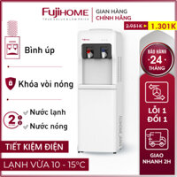 Cây nước nóng lạnh Nhập Khẩu Fujihome WD5320E, bình máy lọc nước nóng lạnh mini uống bình hút âm