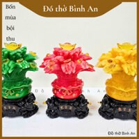 Cây phát tài phát lộc, Bốn mùa bội thu bằng Đá - Đồ thờ Bình An - Decor phong thủy