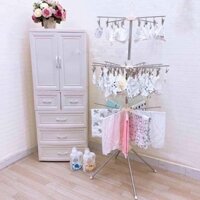 Cây Phơi Đồ Đứng Pier 3 tầng, 56 Móc Kẹp Phơi Đồ Cho Bé - ShinKids