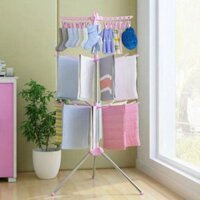 Cây phơi quần áo CAO CẤP inox 3 tầng phù hợp treo đồ cho bé + tặng kèm móc kẹp phơi đồ diengiadungso1