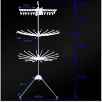 Cây phơi quần áo đa năng cho bé 3 tầng cao cấp,giá phơi đồ 3 tầng,giàn phơi quần áo sơ sinh gấp gọn tiện ích
