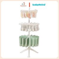 Cây phơi quần áo inox Babyhood cho bé, cây treo đồ dùng trẻ em đa năng - Monnie Kids