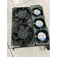Cây quạt gồm 5 quạt 48v ghép lại như hình có 2 quạt 12cm ebm 48v và 3 quạt 8cm ebm 48v ghép lại