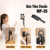 Cây quay điện thoại, livestream, tik tok, video đôi MP-20, gậy selfie tự sướng gấp gọn, máy tính bảng, học tập online, hàng chính hãng - Tiêu chuẩn