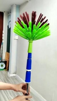 Cây quét trần nhà đa năng thông minh 3 in 1 chổi quét mạng nhệnh bụi trần nhà lau kính 2m treo quần áo