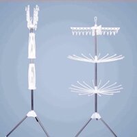 Cây Sào Phơi Đồ Cao 153cm Gấp Gọn Đa Năng 3 Tầng Tiện Dụng