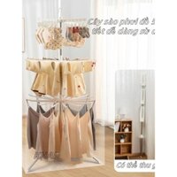 Cây sào phơi đồ gấp gọn [FREESHIP]đa năng 3 tầng, treo đồ cho trẻ em, bé sơ sinh，giá khăn, giá phơi quần áo bên trong,