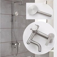 (CÂY SEN TRÒN NƯỚC MẠNH) Bộ Sen Cây Tắm Đứng Nóng Lạnh INOX 304 và tay sen tắm và dây sen