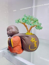 Cây tài lộc phong thủy đá thạch anh, cây tài lộc mini để bàn làm việc - Mẫu 2