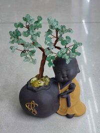 Cây tài lộc phong thủy đá thạch anh, cây tài lộc mini để bàn làm việc - Mẫu 8