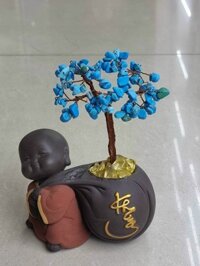 Cây tài lộc phong thủy đá thạch anh, cây tài lộc mini để bàn làm việc - Mẫu 7