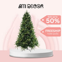 Cây Thông Noel 1M8, 2m1, 2m4, 1m5, 1m2 cây thông xanh trang trí tán dày hàng loại đẹp không Tặng kèm phụ kiện