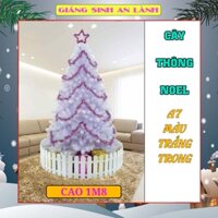 Cây thông noel 1m8 mẫu A7 màu trắng trong trang trí phòng ngủ, phòng khách mùa giáng sinh kèm ngôi sao đỉnh