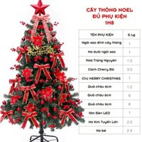 Cây Thông Noel 1m8 Tán Dày Đầy Đủ Phụ Kiện - Cây Thông Trang Trí Giáng Sinh