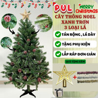 Cây thông noel 2M 1M8 1M5 1M2 90CM mini để bàn 3 LOẠI LÁ GẮN TRÁI THÔNG trang trí decor giáng sinh