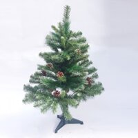 Cây thông Noel cao cấp 90cm dày lá 3 loại lá gắn trái thông TẶNG 1 sao đỉnh và 2 dây kim tuyến 1m8