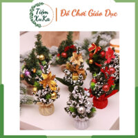 Cây thông Noel mini 50cm nhỏ nhắn để bàn trang trí văn phòng Noel đầy đủ phụ kiện
