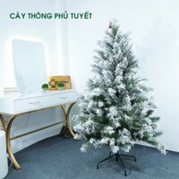 Cây Thông Noel Phủ Tuyết 1m5/ 1m8/ 2m1/2m4 Hàng Loại Đẹp Tặng Kèm Phụ Kiện