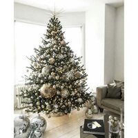 Cây Thông Noel Phủ Tuyết 2m1 Trang Trí Noel Hàng Việt Nam Cao Cấp, Cây Thông Giáng Sinh Dễ Lắp Đặt Kèm Phụ Kiện