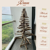 Cây thông noel từ cành gỗ tự nhiên , cây thông gỗ, củi khô trang trí decor giáng sinh