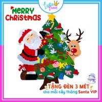 Cây thông Noel vải nỉ vải dạ dán tường tự làm trang trí dịp Giáng Sinh cho bé  - LANA QUEEN