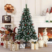 Cây Thông Noel Xanh Cao 1m8 600 Nhánh Phụ Kiện Đầy Đủ nhánh thông dày đẹp,