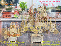 Cây Tiền Xu Bằng Đồng Phong Thủy 2 Cỡ Cao 11cm Và 20cm