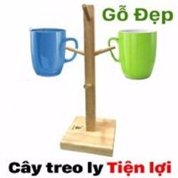 Cây Treo Ly Thân Gỗ  Vuông Đức Thành Kích Thước 120x120x330mm