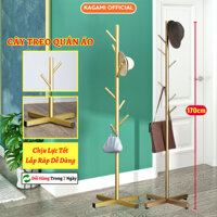 Cây Treo Quần Áo Decor Kagami 8 Móc Kim Loại Chắc Chắn Đế 4 Chân Tiện Lợi