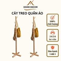 Cây Treo Quần Áo Đứng Gỗ Thông - Móc Quần Áo Gỗ Thiết Kế Lắp Ráp Hiện Đại