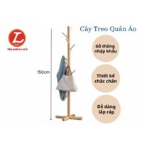 Cây Treo Quần Áo Đứng Gỗ Thông Cao Cấp, Treo Đồ Phòng Ngủ Trang Trí